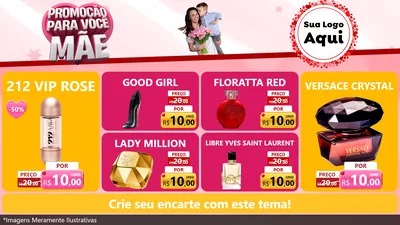 Modelo de TV para TV Horizontal com o tema Promoção Para Você Mãe para Perfumes