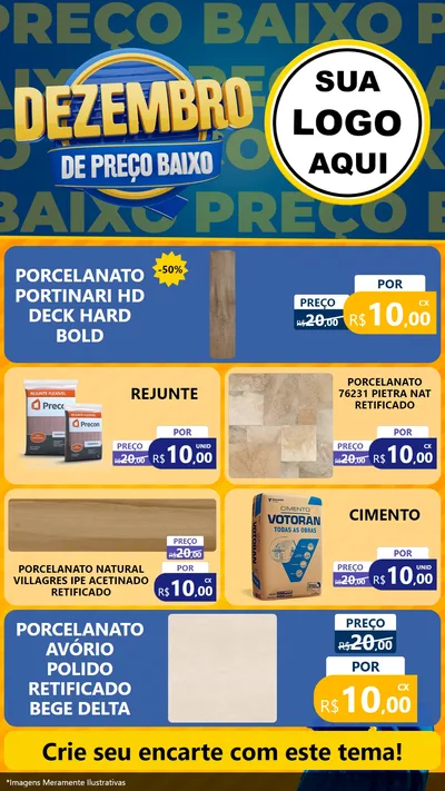 Modelo de TV para TV Vertical com o tema Dezembro de Preço Baixo para Pisos e revestimentos
