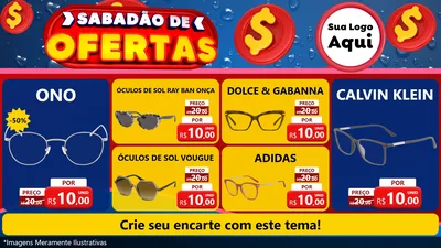 Modelo de TV para TV Horizontal com o tema Sabadão de Ofertas para Óticas