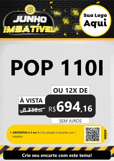 Modelo de Cartaz para Cartaz A4 Vertical com o tema Junho Imbatível para Concessionaria de Motos