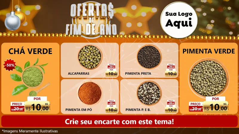 Modelo de TV para TV Horizontal com o tema Ofertas de Fim de Ano para Produtos Naturais