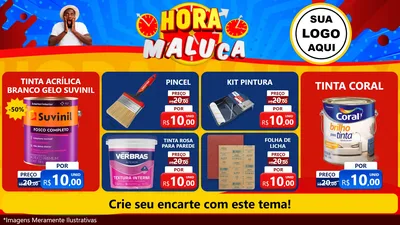 Modelo de TV para TV Horizontal com o tema Hora Maluca para Tintas e Ferramentas