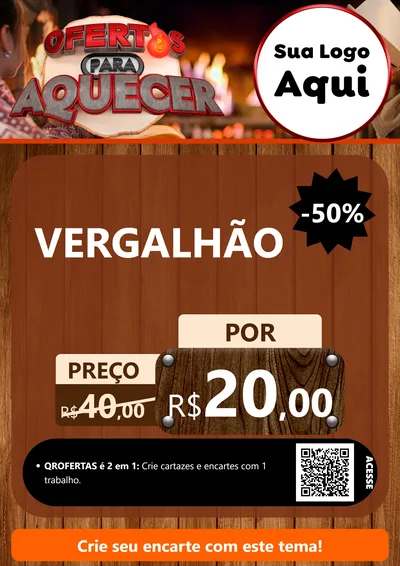 Modelo de Cartaz para Cartaz A4 Vertical com o tema Ofertas Para Aquecer para Ferragens