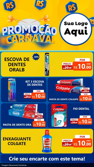 Modelo de TV para TV Vertical com o tema Promoção de Carnaval para Higiene Pessoal