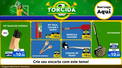 Modelo de TV para TV Horizontal com o tema Torcida para Utilidades Domésticas