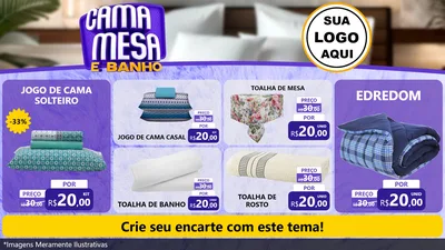 Modelo de TV para TV Horizontal com o tema Cama , Mesa e Banho para Cama, Mesa e Banho