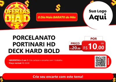 Modelo de Cartaz para Cartaz A4 Horizontal com o tema Dia D para Pisos e revestimentos