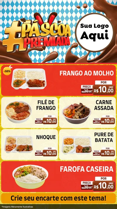 Modelo de TV para TV Vertical com o tema Páscoa Premiada para Restaurante