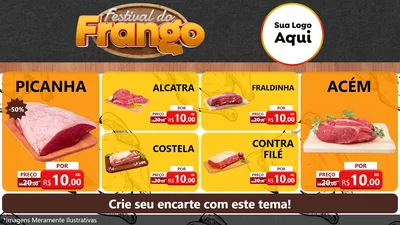 Modelo de TV para TV Horizontal com o tema Festival do Frango para Açougue