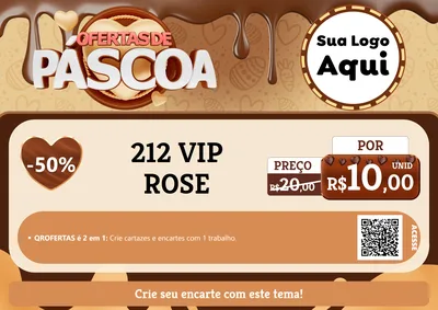 Modelo de Cartaz para Cartaz A4 Horizontal com o tema Ofertas de Páscoa para Perfumes