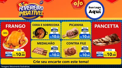 Modelo de TV para TV Horizontal com o tema Fevereiro Imbatível para Assados