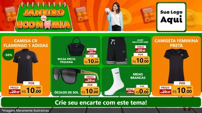 Modelo de TV para TV Horizontal com o tema Janeiro da Economia para Roupas e acessórios
