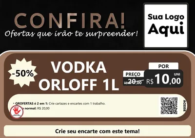 Modelo de Cartaz para Cartaz A4 Horizontal com o tema Confira! Ofertas que irão te surpreender! para Distribuidora de bebidas