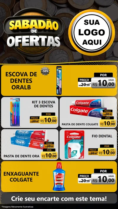 Modelo de TV para TV Vertical com o tema Sabadão de Ofertas para Higiene Pessoal