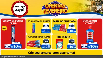 Modelo de TV para TV Horizontal com o tema Ofertas de Fevereiro para Higiene Pessoal