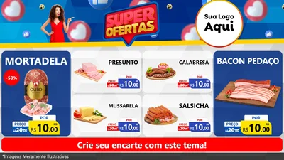 Modelo de TV para TV Horizontal com o tema Super Ofertas para Frios e Laticínios