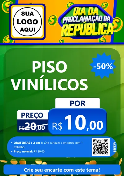 Modelo de Cartaz para Cartaz A4 Vertical com o tema Dia Da Proclamação da República para Material para Construção