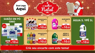 Modelo de TV para TV Horizontal com o tema O Melhor Natal para Produtos de Limpeza