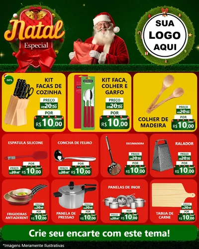 Modelo de Rede Social para Feed Instagram com o tema Natal Especial para Utilidades Domésticas