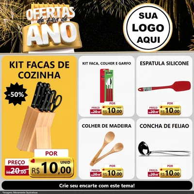 Modelo de Rede Social para Feed Facebook com o tema Ofertas de Fim de Ano para Utilidades Domésticas