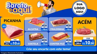 Modelo de TV para TV Horizontal com o tema Barato é aqui para Açougue