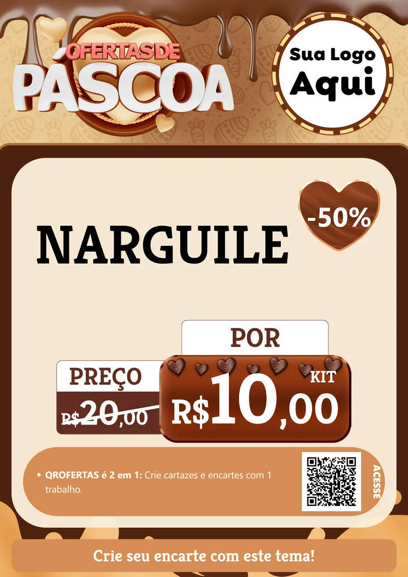 Modelo de Cartaz para Cartaz A4 Vertical com o tema Ofertas de Páscoa para Tabacaria