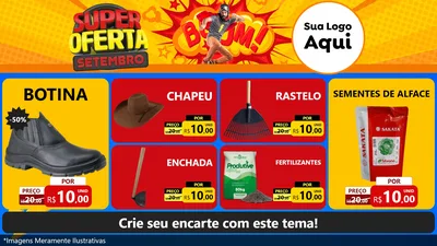 Modelo de TV para TV Horizontal com o tema Super Oferta Setembro para Agropecuária
