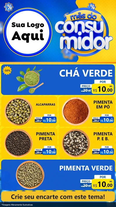 Modelo de TV para TV Vertical com o tema Mês do Consumidor para Produtos Naturais