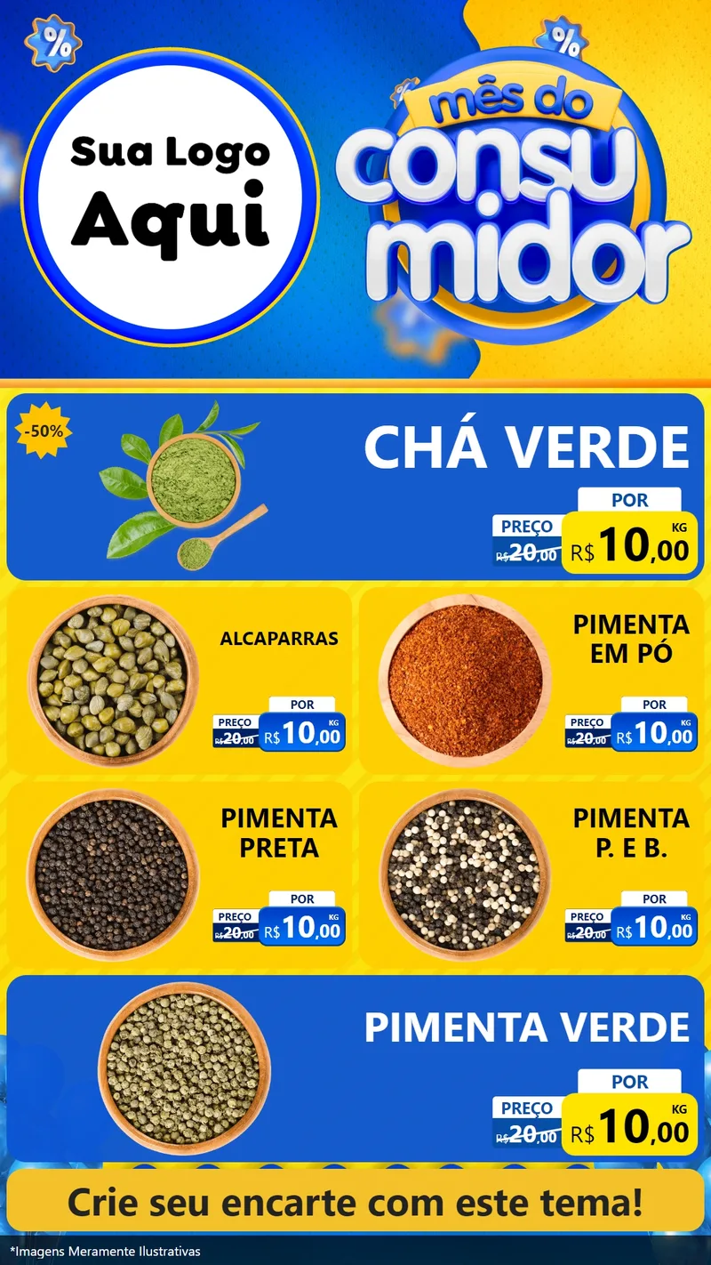 Modelo de TV para TV Vertical com o tema Mês do Consumidor para Produtos Naturais