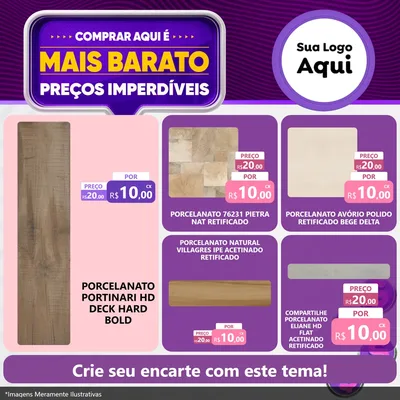 Modelo de Rede Social para Feed Facebook com o tema Mais Barato para Pisos e revestimentos