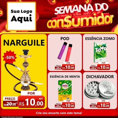 Modelo de Rede Social para Feed Facebook com o tema Semana do Consumidor para Tabacaria