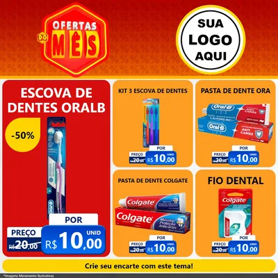 Modelo de Rede Social para Feed Facebook com o tema Ofertas do Mês para Higiene Pessoal