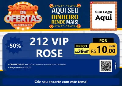 Modelo de Cartaz para Cartaz A4 Horizontal com o tema Sábado de Ofertas Imperdíveis para Perfumes