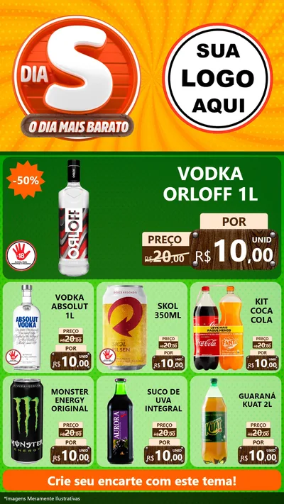 Modelo de Rede Social para Stories com o tema Dia S - O Dia Mais Barato para Distribuidora de bebidas