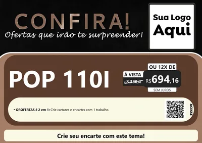 Modelo de Cartaz para Cartaz A4 Horizontal com o tema Confira! Ofertas que irão te surpreender! para Concessionaria de Motos