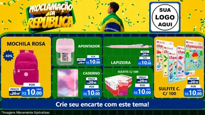 Modelo de TV para TV Horizontal com o tema Proclamação da República para Papelaria
