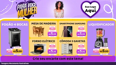 Modelo de TV para TV Horizontal com o tema Para Você, Mulher para Móveis e Eletro