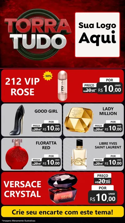 Modelo de TV para TV Vertical com o tema Torra Tudo para Perfumes