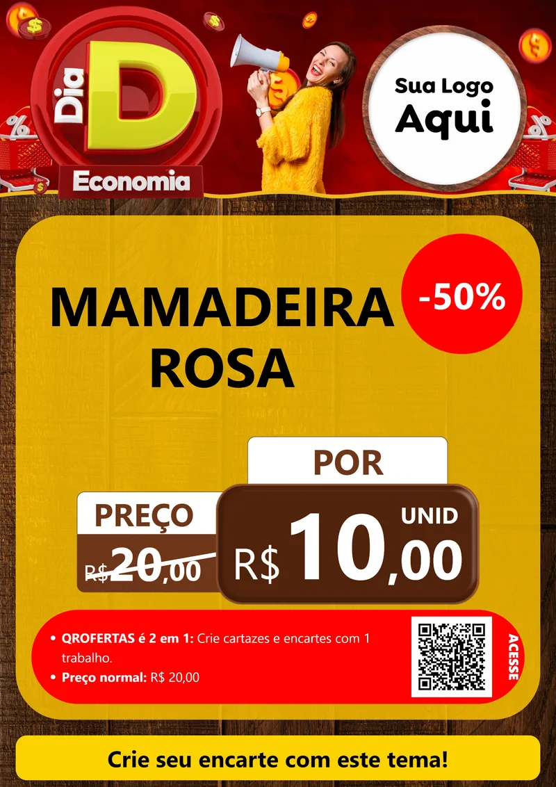 Modelo de Cartaz para Cartaz A4 Vertical com o tema Dia D Economia para Bebês