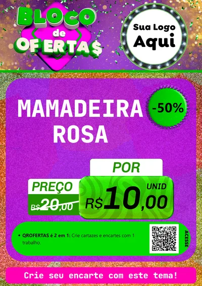 Modelo de Cartaz para Cartaz A4 Vertical com o tema Bloco de Ofertas para Bebês