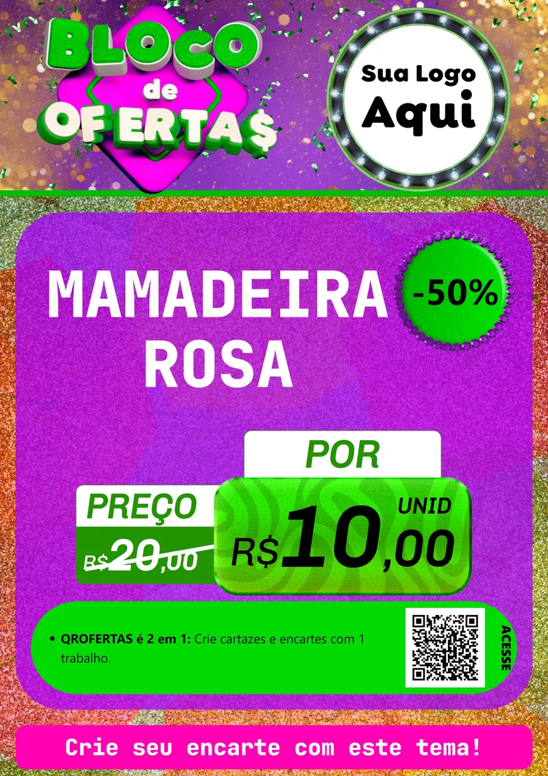 Modelo de Cartaz para Cartaz A4 Vertical com o tema Bloco de Ofertas para Bebês