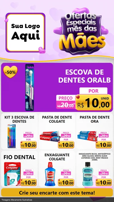 Modelo de Rede Social para Stories com o tema Ofertas Especiais - Mês das Mães para Higiene Pessoal
