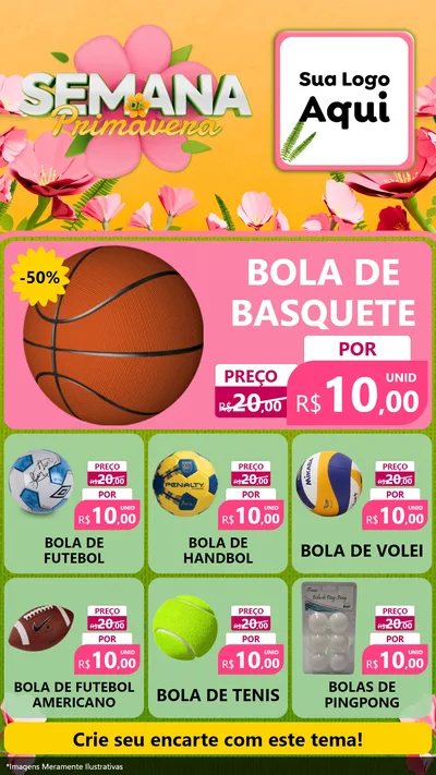 Modelo de Rede Social para Stories com o tema Semana da Primavera para Artigos Esportivos
