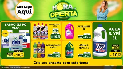 Modelo de TV para TV Horizontal com o tema Hora da Oferta para Produtos de Limpeza