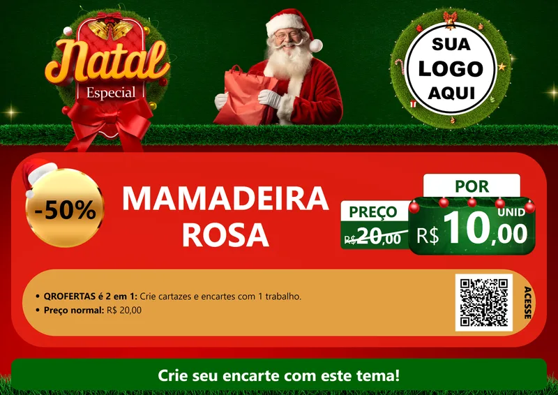 Modelo de Cartaz para Cartaz A4 Horizontal com o tema Natal Especial para Bebês