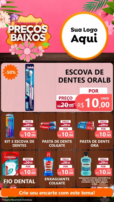 Modelo de Rede Social para Stories com o tema Primavera de Preços Baixos para Higiene Pessoal