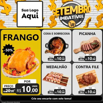 Modelo de Rede Social para Feed Facebook com o tema Setembro Imbatível para Assados