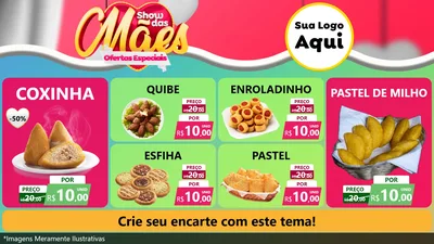 Modelo de TV para TV Horizontal com o tema Show das Mães - Ofertas Especiais para Salgadaria