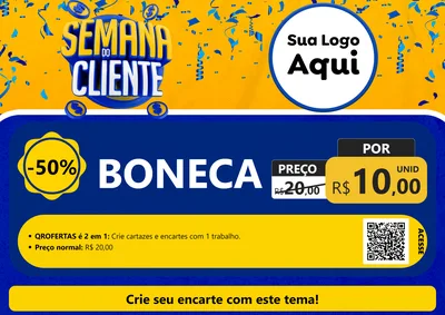 Modelo de Cartaz para Cartaz A4 Horizontal com o tema Semana do Cliente para Brinquedos
