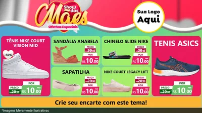 Modelo de TV para TV Horizontal com o tema Show das Mães - Ofertas Especiais para Calçados